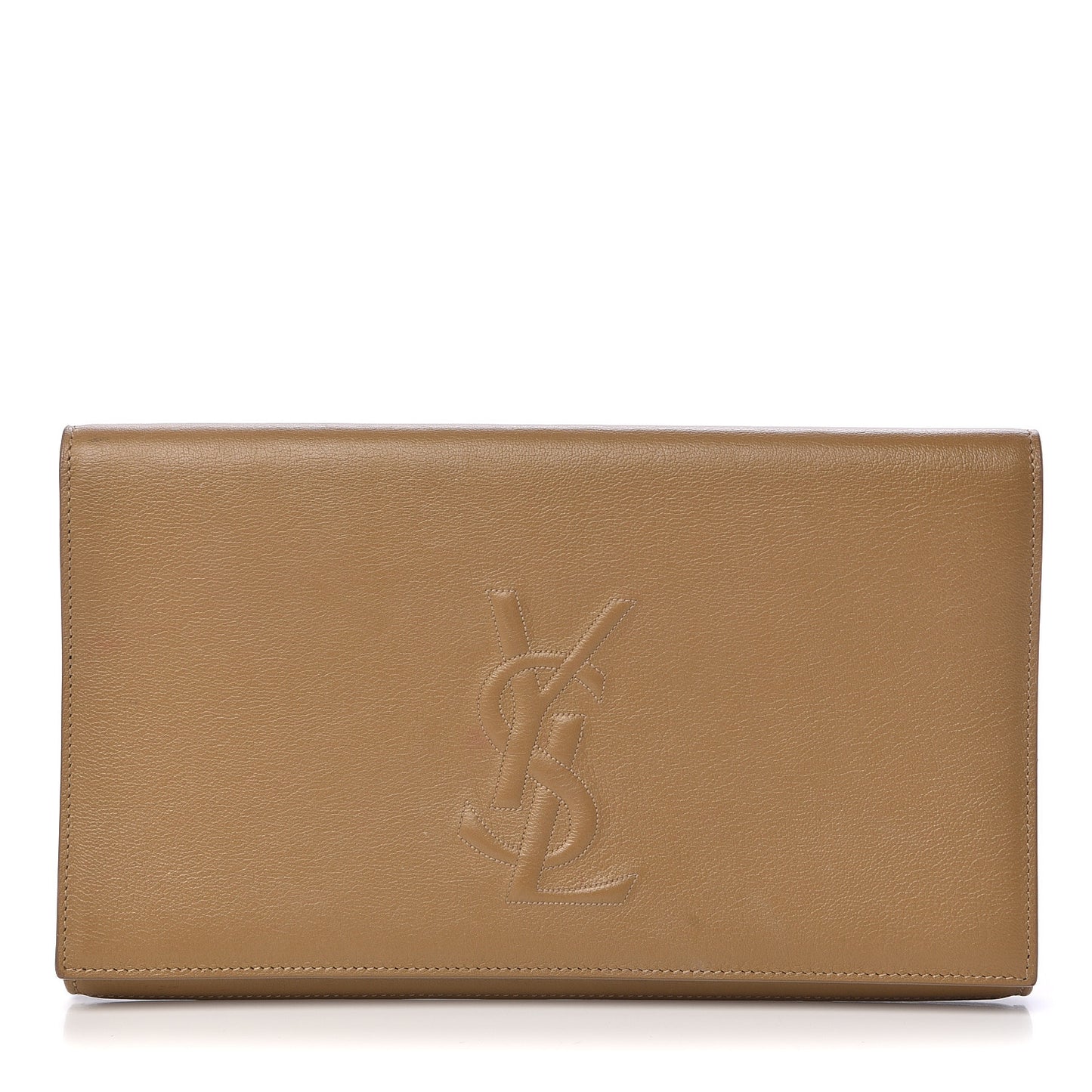 Calfskin Monogram Large Belle De Jour Clutch Beige