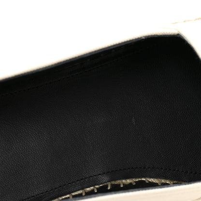 Saint Laurent Canvas Mens Elba Light Logo Embroidered Espadrilles 43 Panna 9 of 10