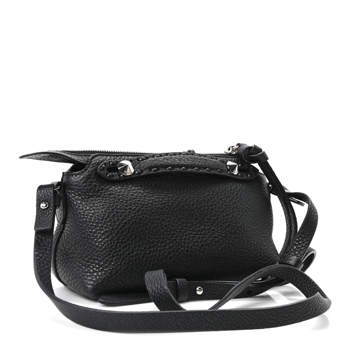 Cuoio Romano Selleria Sintetica Tape Stitch Mini By The Way Boston Bag Black