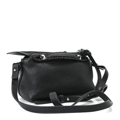 Fendi Cuoio Romano Selleria Sintetica Tape Stitch Mini By The Way Boston Bag Black 3 of 10