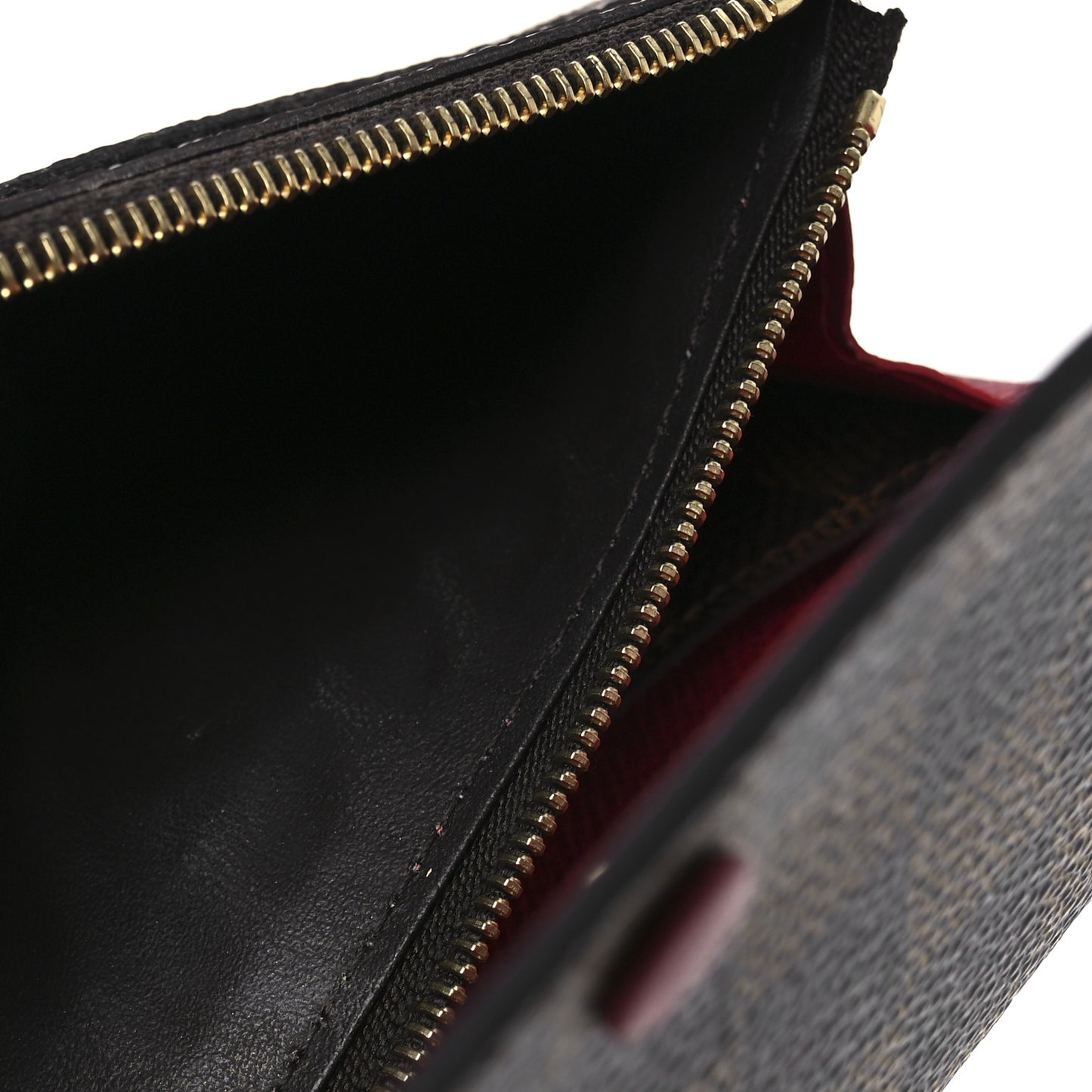 Damier Ebene Emilie Wallet Red
