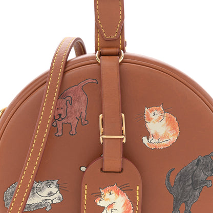 Louis Vuitton Calfskin Catogram Petite Boite Chapeau Tan 8 of 11