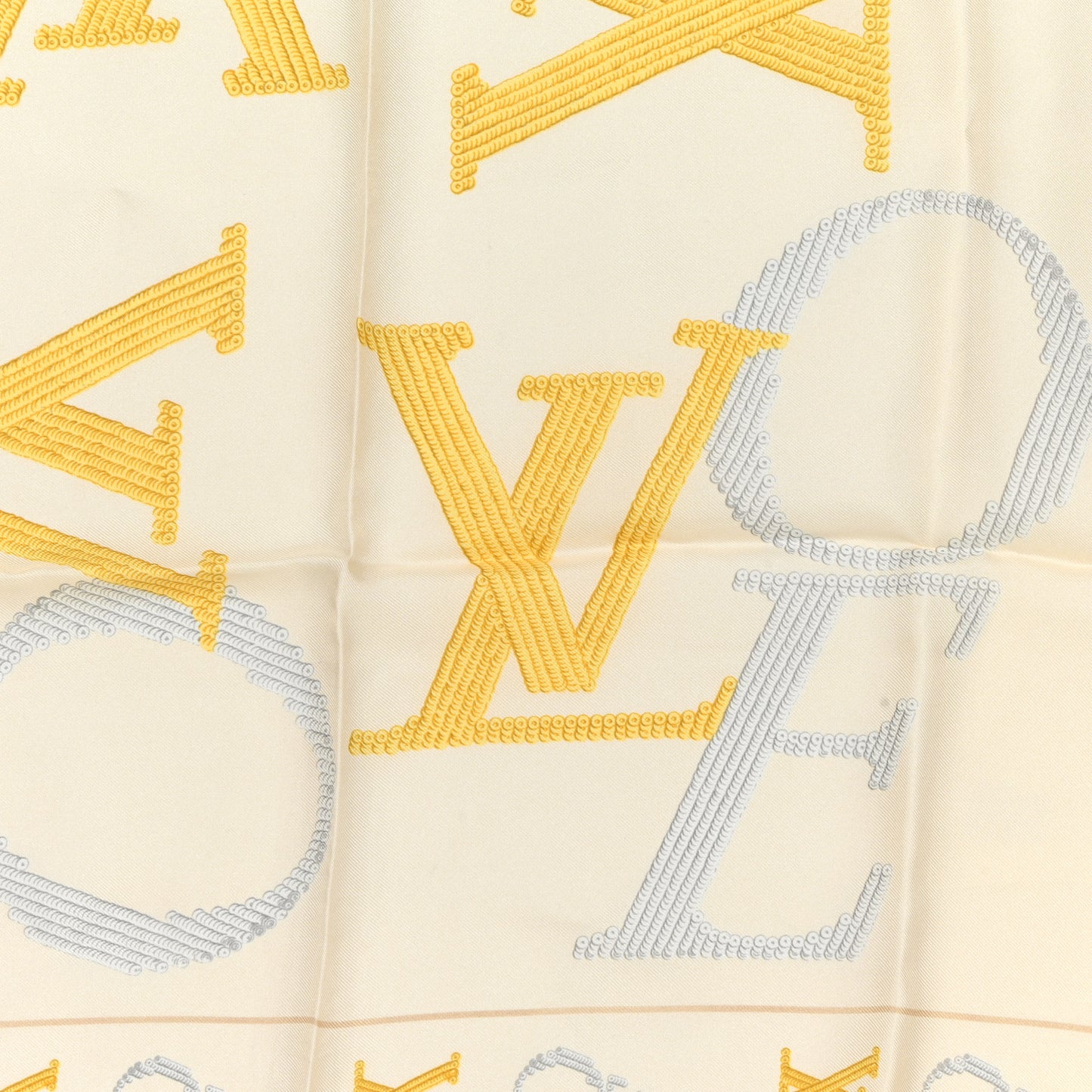 Silk That's Love Square Scarf Off White