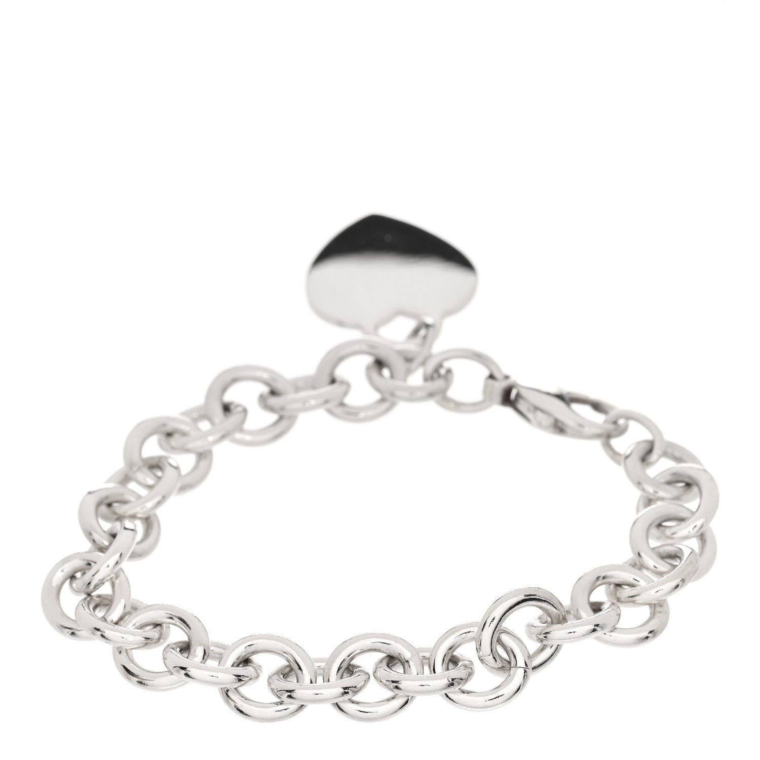 Tiffany Sterling Silver Heart Tag Charm Bracelet 2 of 3