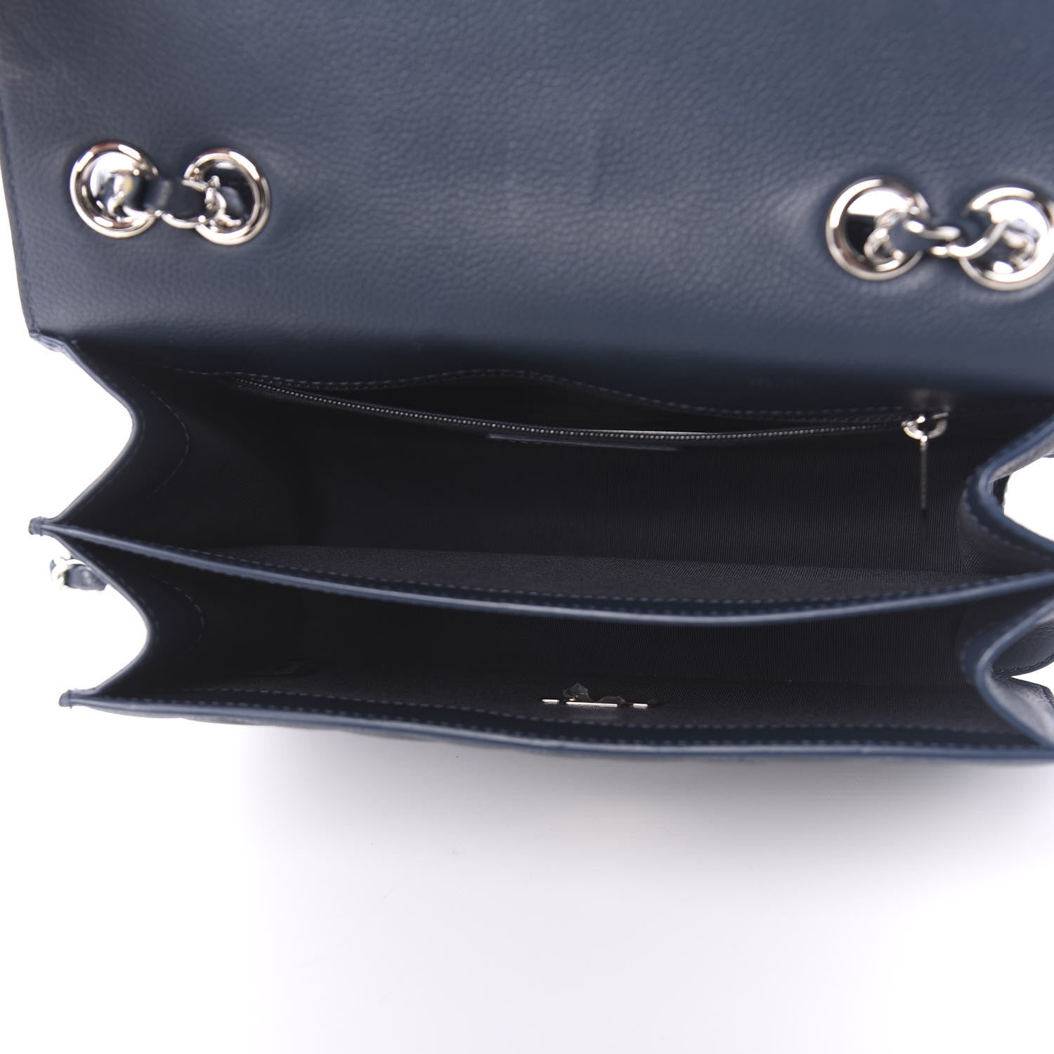 Chanel Grained Calfskin Quilted Large CC Box Flap Blue 5 of 11