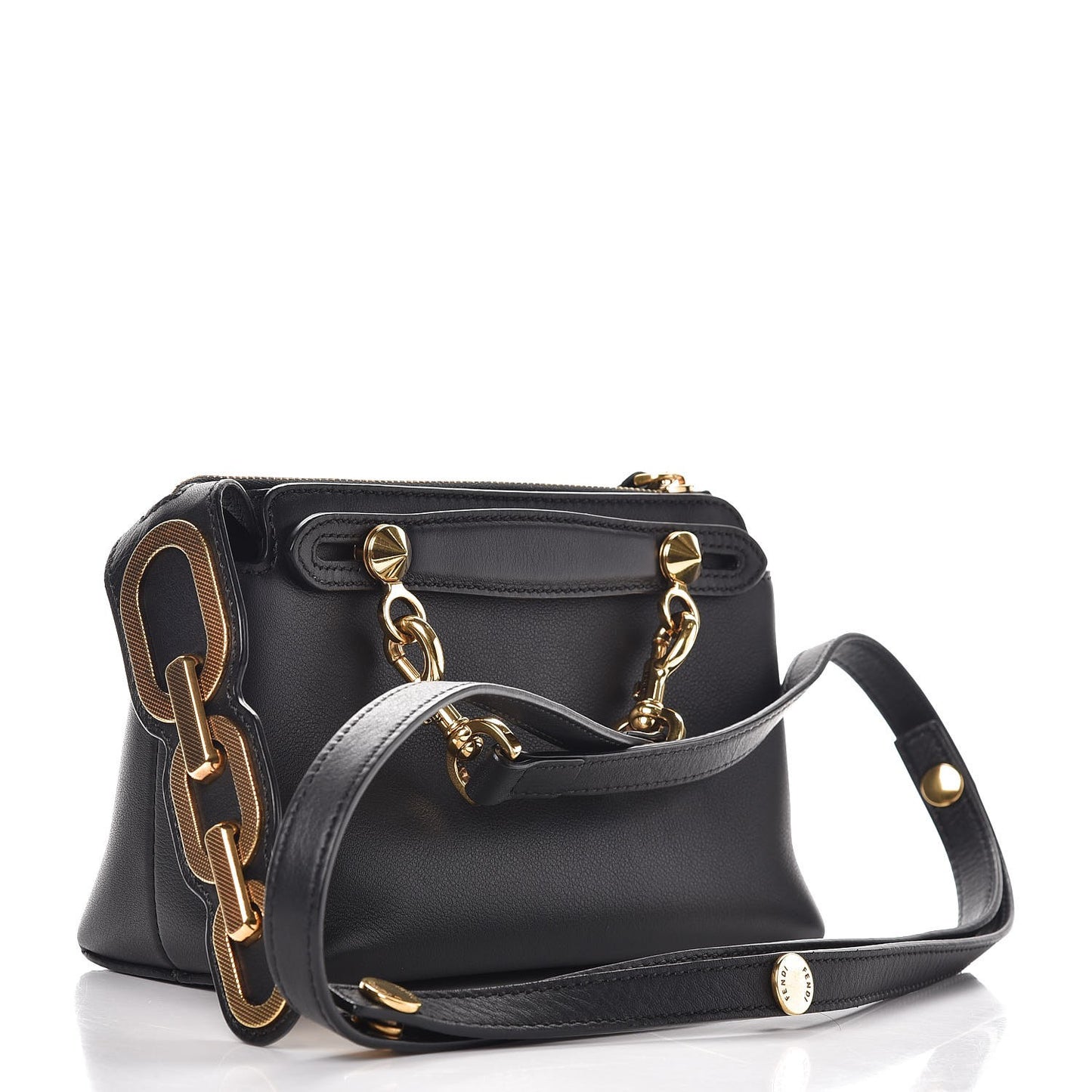 Vitello Dolce Chain Tail Gold Edition Mini By The Way Boston Bag Black Vintage Gold