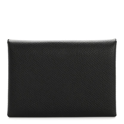 Hermes Epsom Calvi Duo Card Case Black 2 of 16