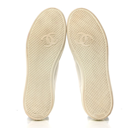 Chanel Calfskin CC Womens Sneakers 39.5 White 5 of 8