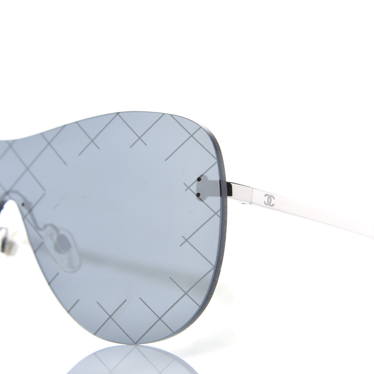 Chanel Shield Runway Sunglasses 2747 Silver Grey 7 of 7