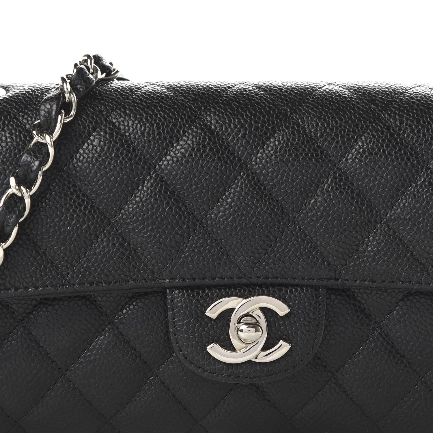 Chanel Caviar Quilted East West Flap Black 10 of 10