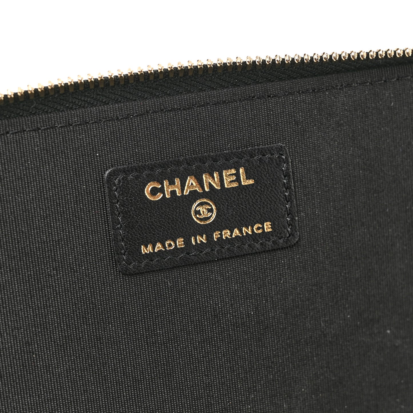 Lambskin Quilted Small Top Handle Vanity Case With Chain Black