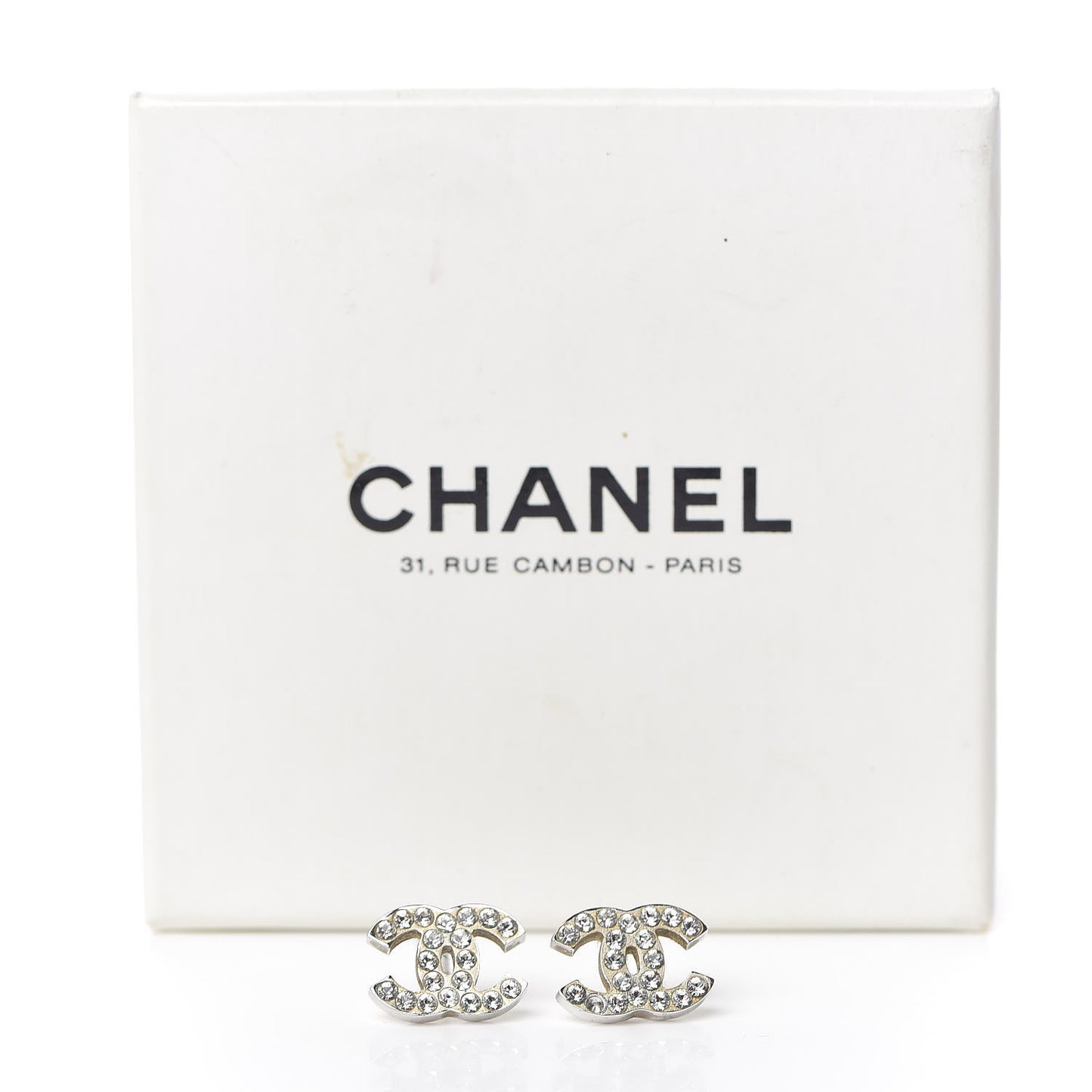 Crystal Mini Timeless CC Earrings Silver