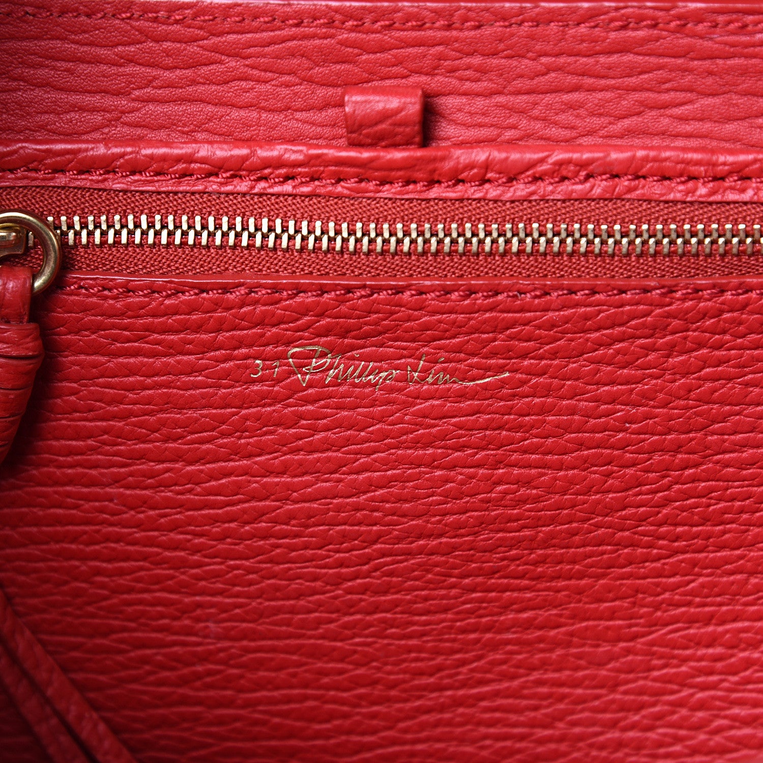 3.1 Phillip Lim 3.1 Textured Calfskin Mini Pashli Satchel Red 5 of 18