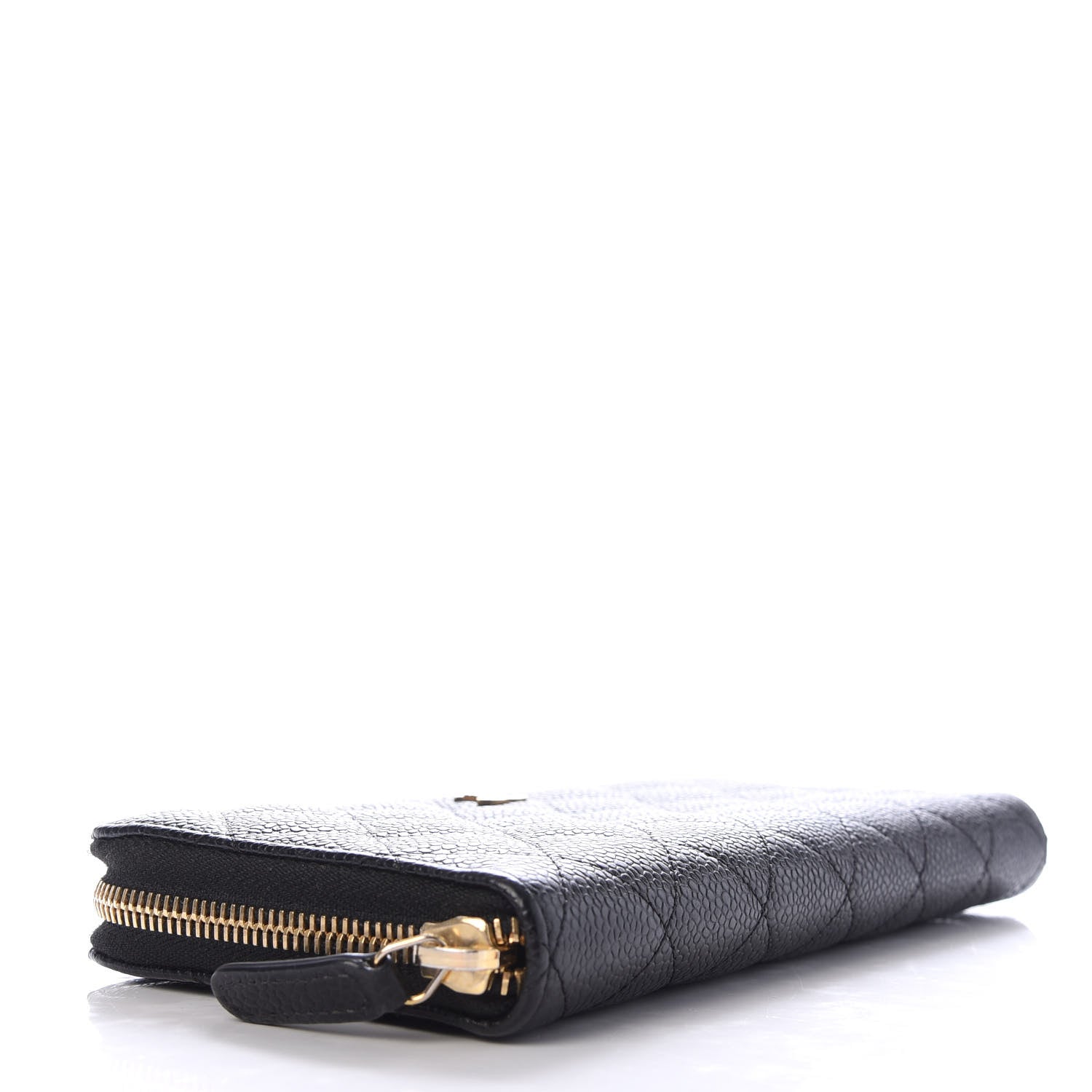 Chanel Caviar Quilted Large Gusset Zip Around Wallet Black 4 of 9