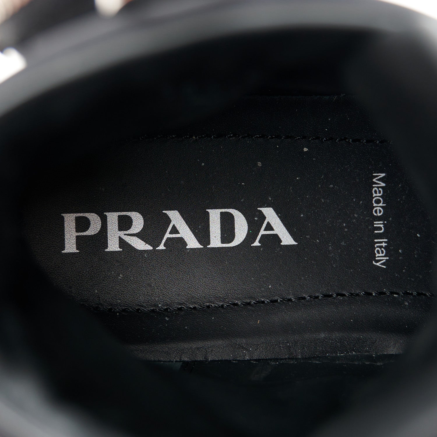 Prada Re-Nylon Gabardine Triangle Womens Wheel Pouch Pocket High Top Sneakers 41 Black 10 of 10