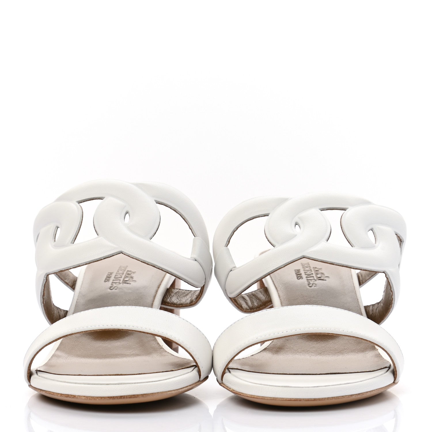 Hermes Nappa Bikini Sandals 36 White 2 of 7