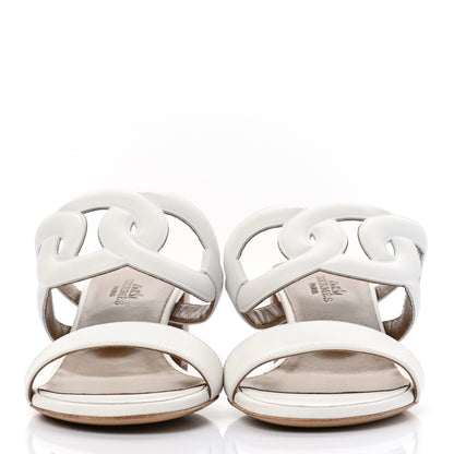 Hermes Nappa Bikini Sandals 36 White 2 of 7