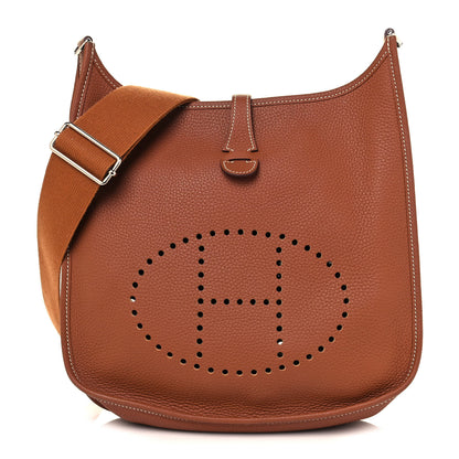 Hermes Taurillon Clemence Evelyne III PM Gold 1 of 14