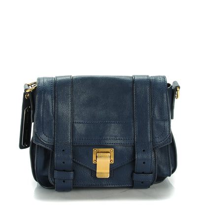 Proenza Schouler Lambskin PS1 Pouch Messenger Midnight 1 of 7