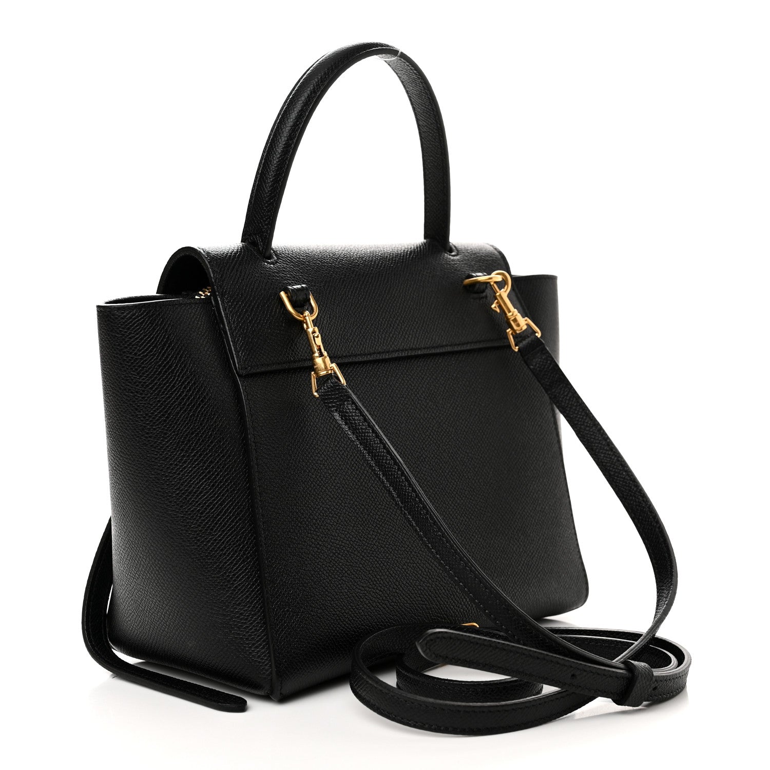 Celine Grained Calfskin Nano Belt Bag Black 3 of 11