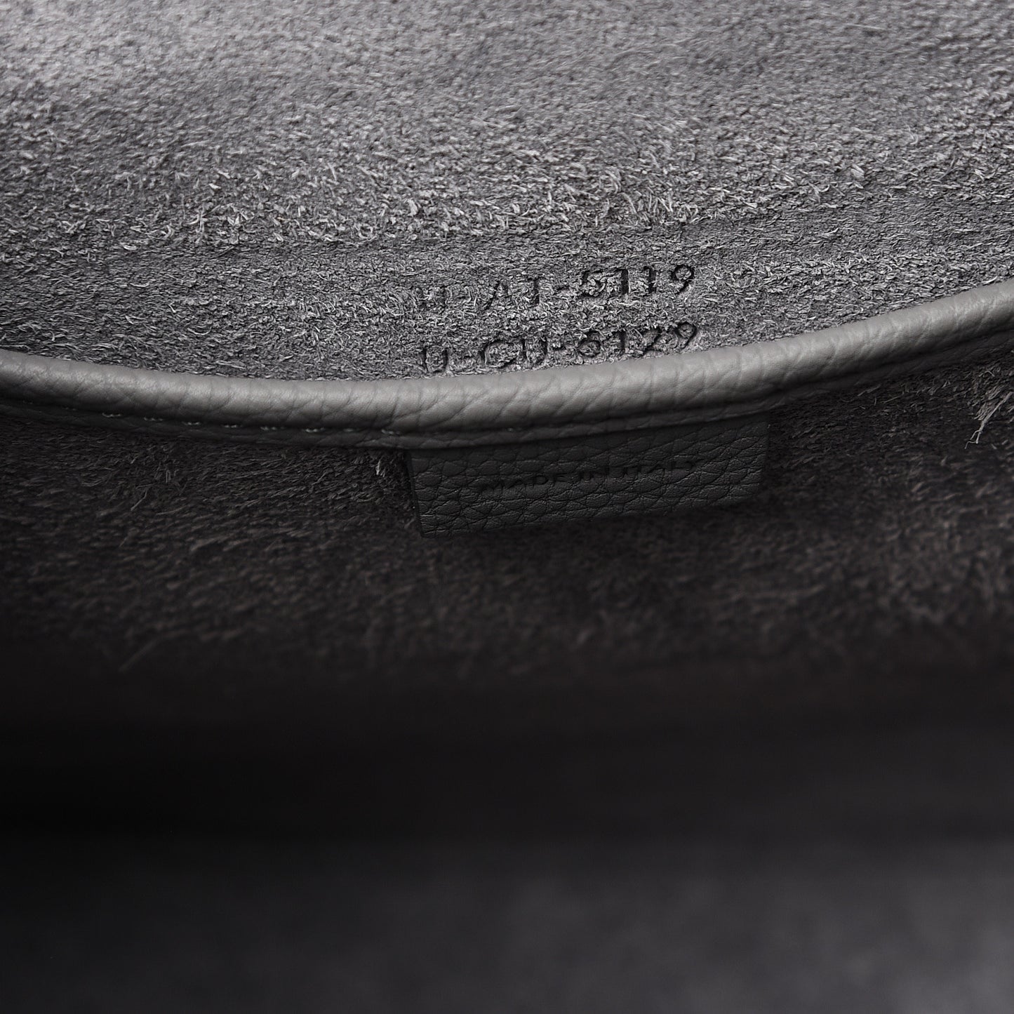 Drummed Calfskin Nano Luggage Kohl
