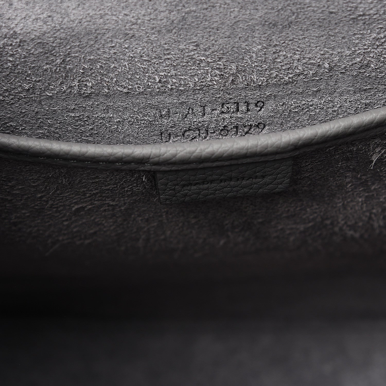 Celine Drummed Calfskin Nano Luggage Kohl 6 of 10