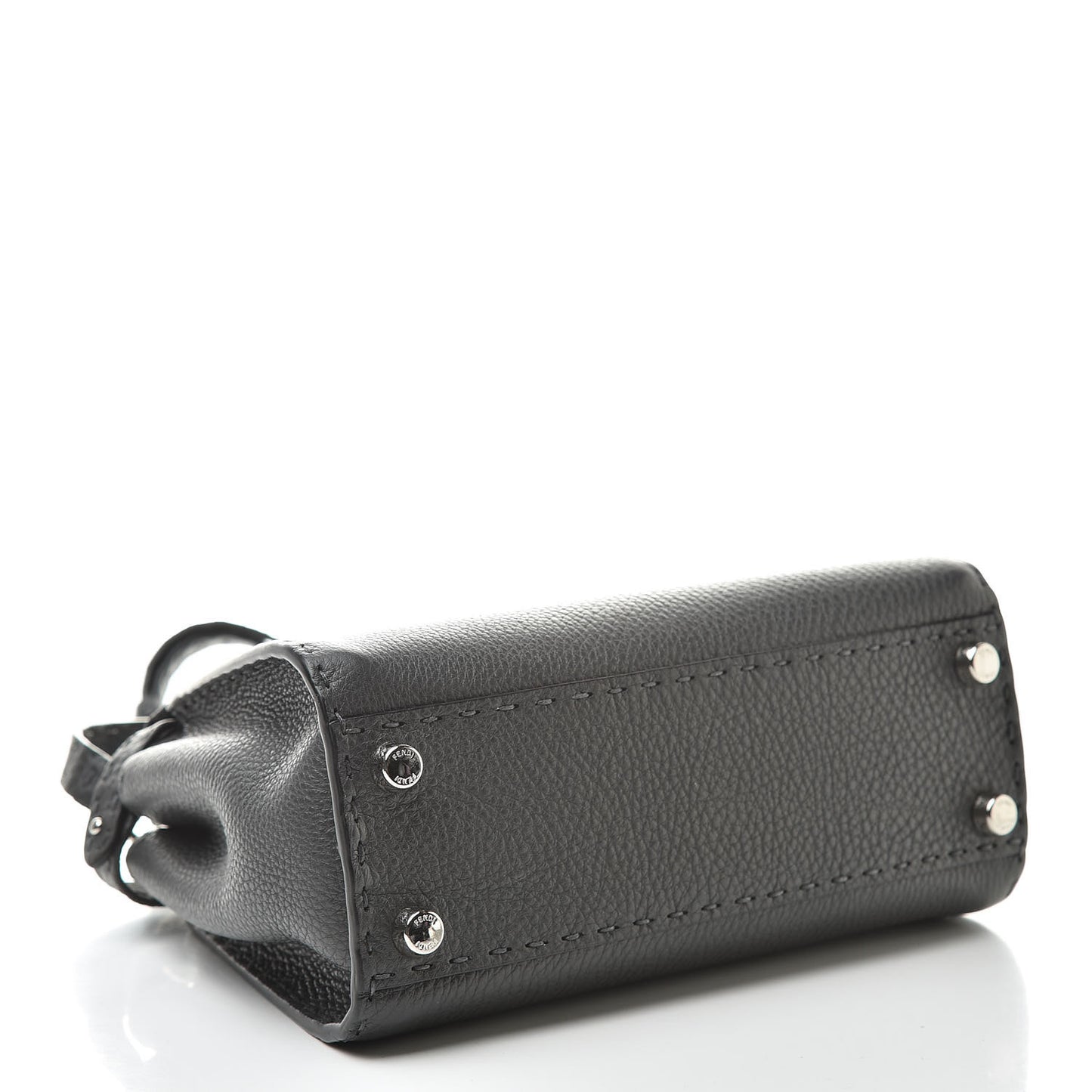 Cuoio Romano Selleria Bi-Color Mini Peekaboo Iconic Satchel Asfalto Latte