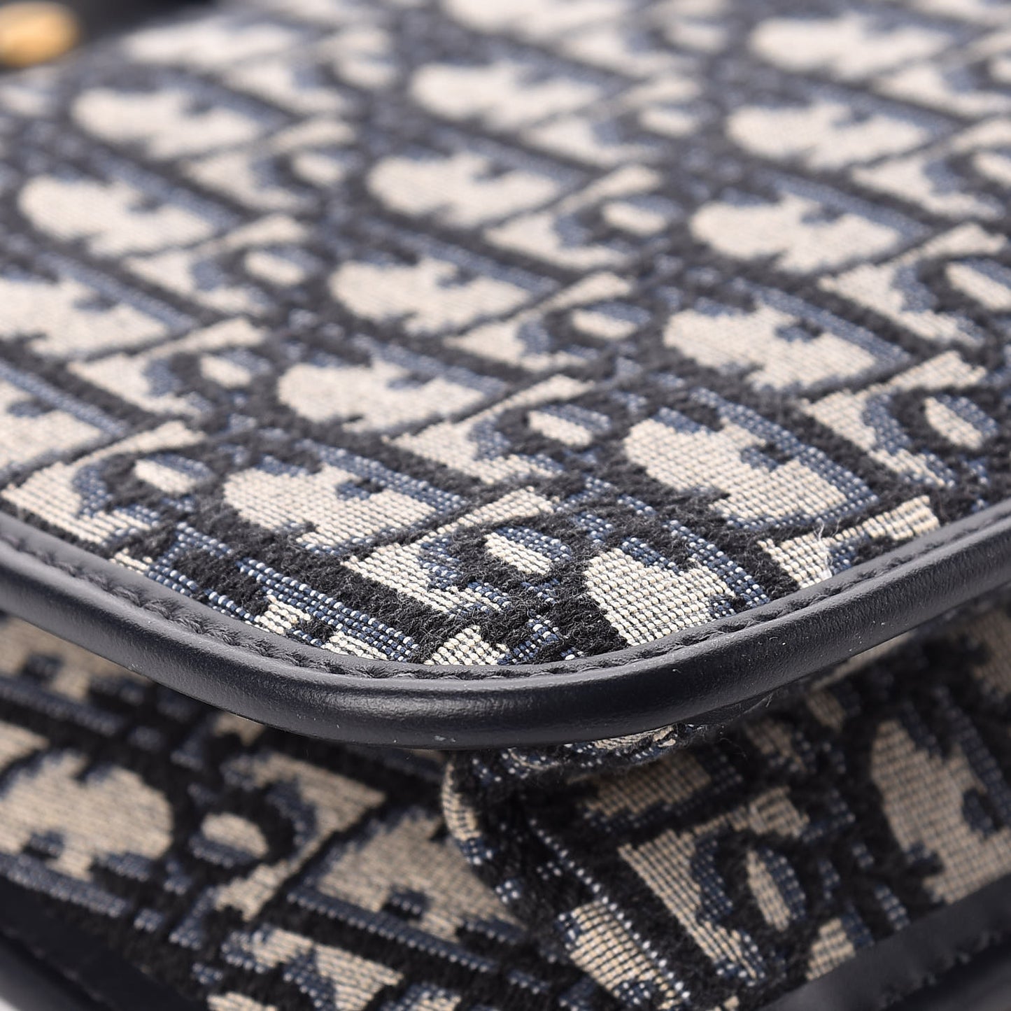 Oblique DiorAddict Flap Bag Navy Blue