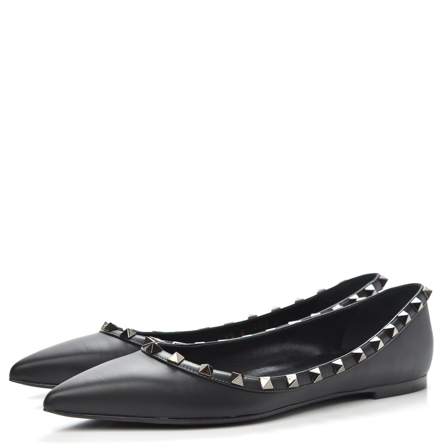 Nappa Rockstud Ballerina Flats 39 Black