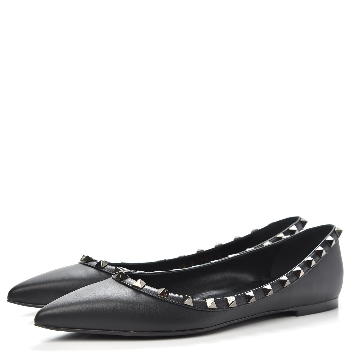 Valentino Garavani Nappa Rockstud Ballerina Flats 39 Black 3 of 9