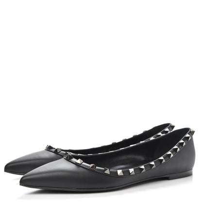 Valentino Garavani Nappa Rockstud Ballerina Flats 39 Black 3 of 9
