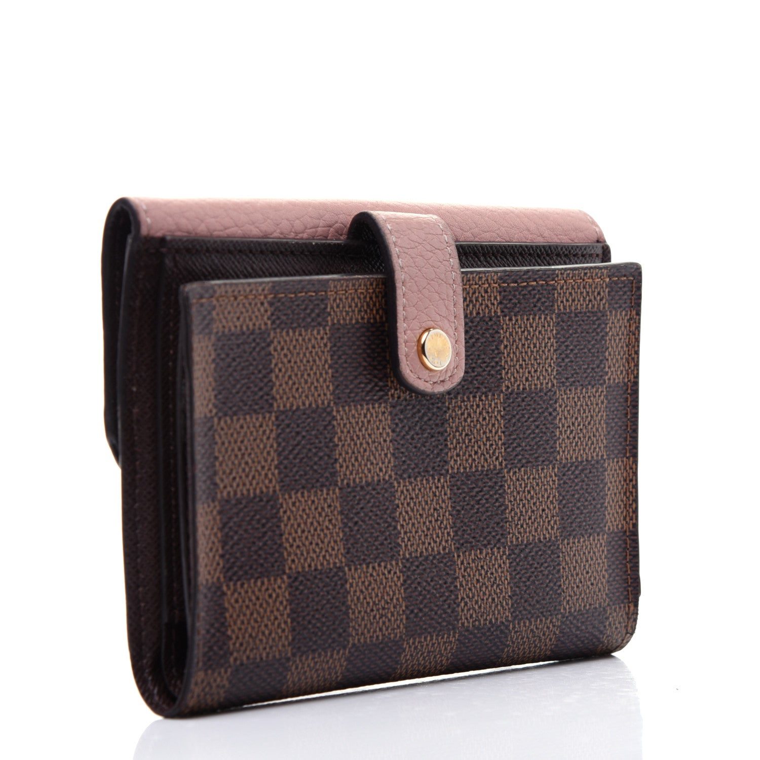 Louis Vuitton Damier Ebene Normandy Compact Wallet Rose Ballerine 3 of 11