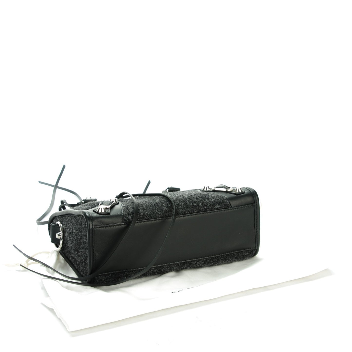 Alpaca Calfskin Classic Silver Hardware Mini City Black