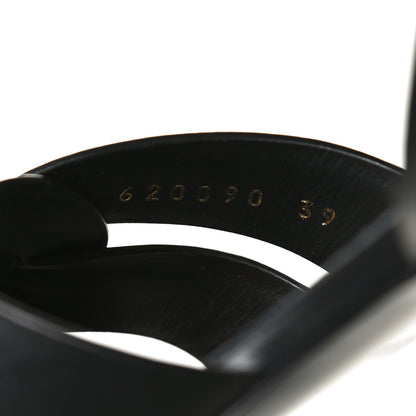 Saint Laurent Calfskin Tribute 05 Ankle Strap Flat Sandals 39 Black 11 of 12