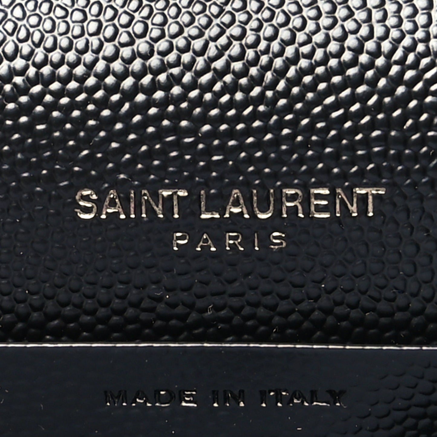 Grain De Poudre Matelasse Chevron Monogram Monochrome Envelope Chain Wallet Black