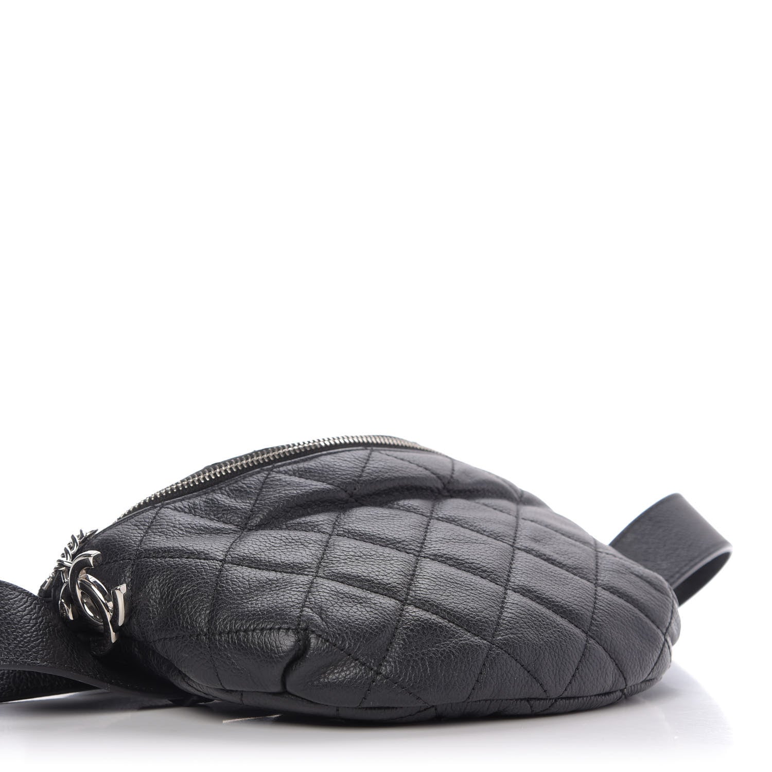 Chanel Grained Calfskin Quilted Waist Belt Bag Black 4 of 10