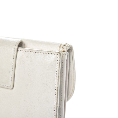 Christian Dior Calfskin Embroidered Romantic Flowers Saddle Compact Wallet White 12 of 17