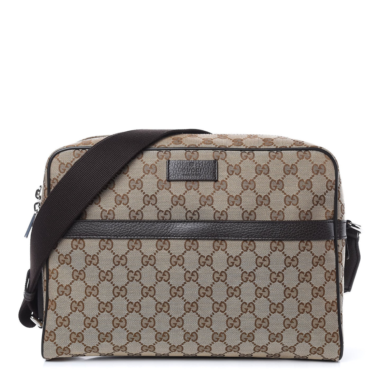Monogram Dollar Calfskin Large Camera Case Beige Ebony Testa di Moro Marrone Scuro