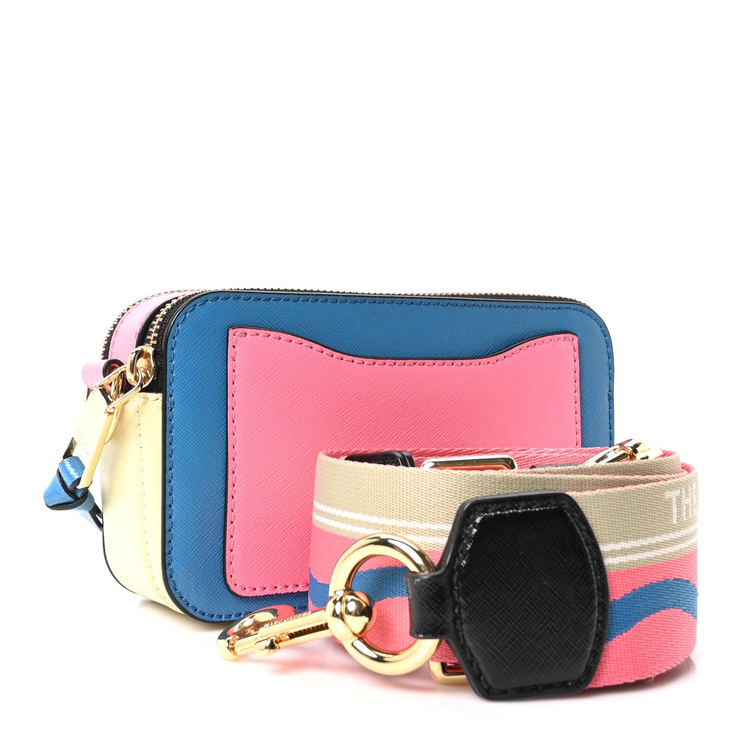 Marc Jacobs Saffiano Small Snapshot Camera Bag Blue Multicolor 3 of 10