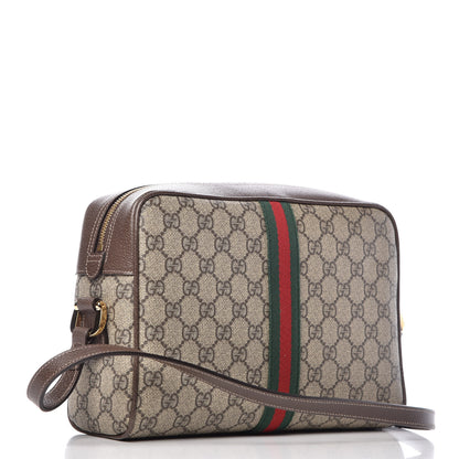 Gucci GG Supreme Monogram Web Small Ophidia Shoulder Bag Brown 3 of 10