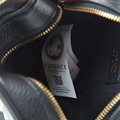 Versace Grained Calfskin 90's Logo Camera Bag Black 7 of 10