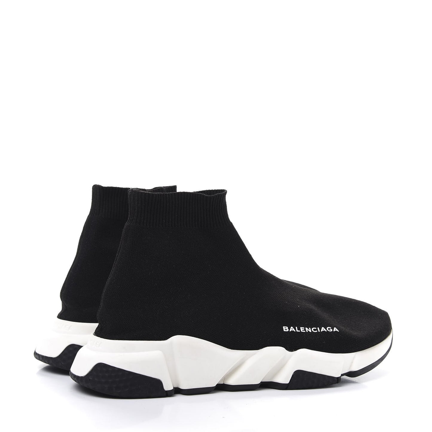 Neoprene Knit Womens Speed Sneakers 41 Black White
