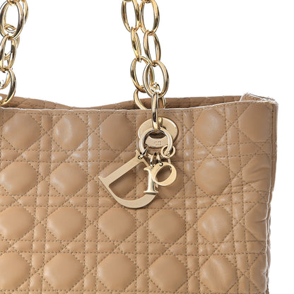 Christian Dior Lambskin Cannage Large Dior Soft Shopping Tote Beige 16 of 16