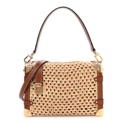 Louis Vuitton Raffia Side Trunk MM Natural Brown 1 of 10