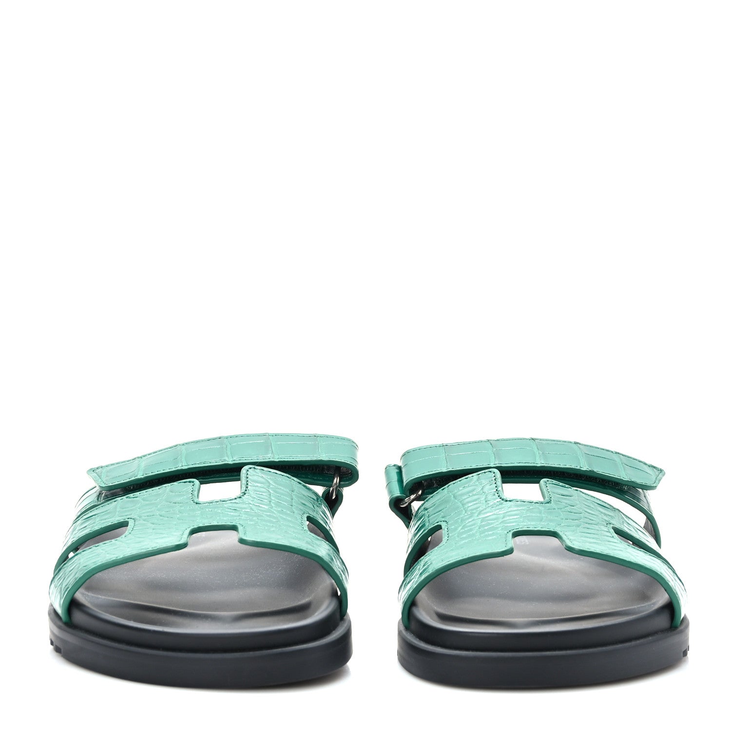 Hermes Matte Alligator Womens Chypre Sandals 40 Malachite 2 of 8