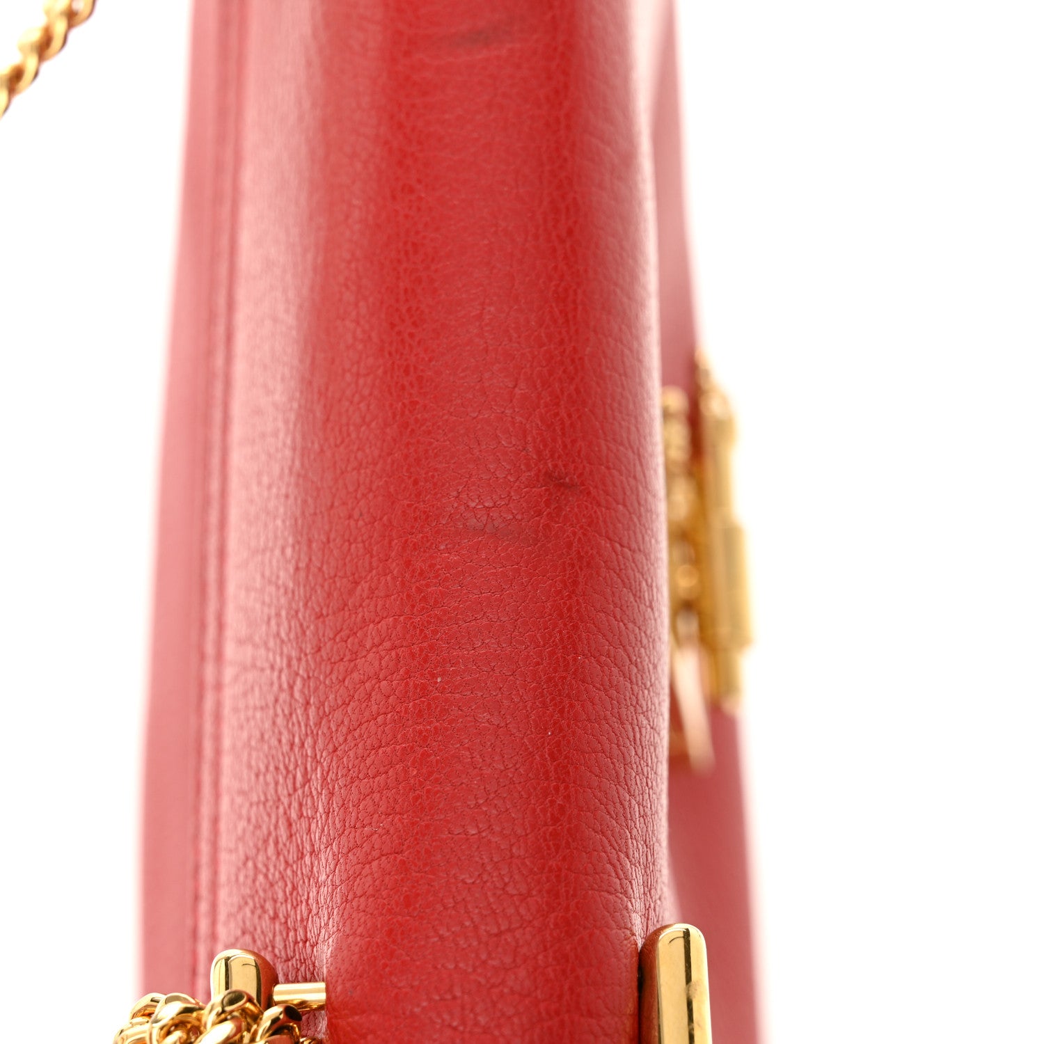 Chloe Grained Lambskin Mini Drew Shoulder Bag Plaid Red 11 of 11