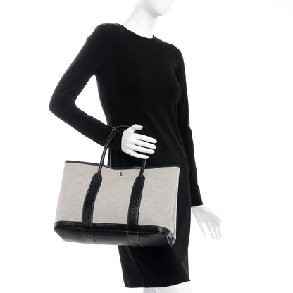 Hermes Buffle Skipper Toile Garden Party 36 MM Tote Black 2 of 6