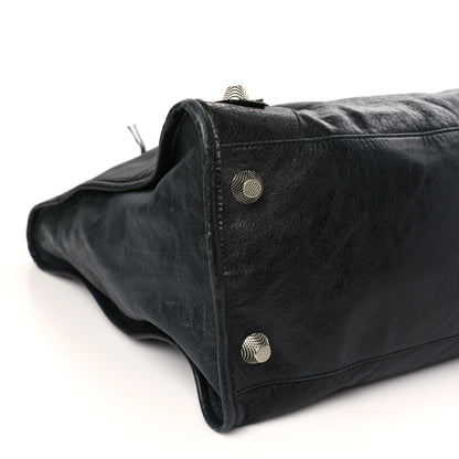 Balenciaga Agneau Giant 21 Silver Hardware Weekender Black 8 of 10