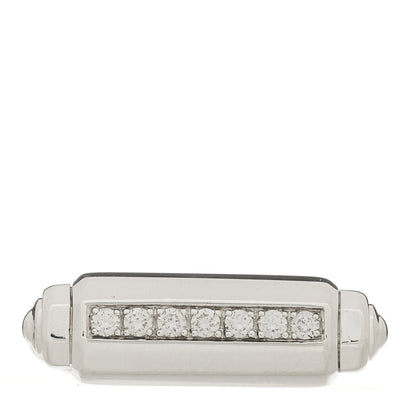 David Yurman Sterling Silver Diamond Lexington Barrel Ring 49 4.75 1 of 5