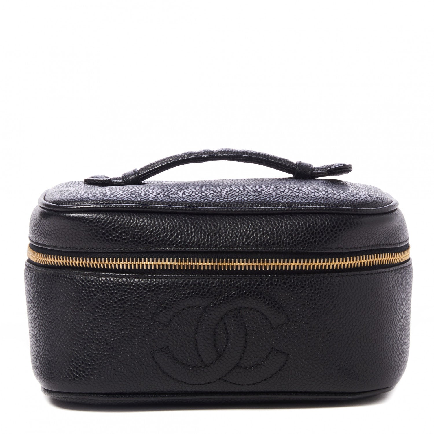 Chanel Caviar Vanity Cosmetic Case Black 1 of 8